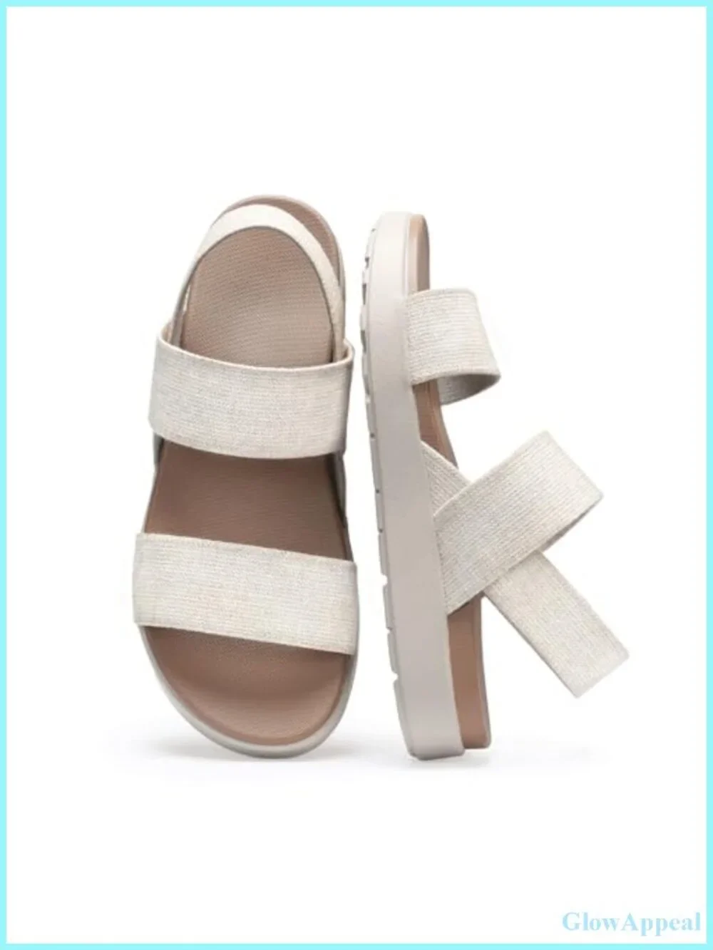 Women's Comfortable Platform Walking Sandals Arch Support Slip On